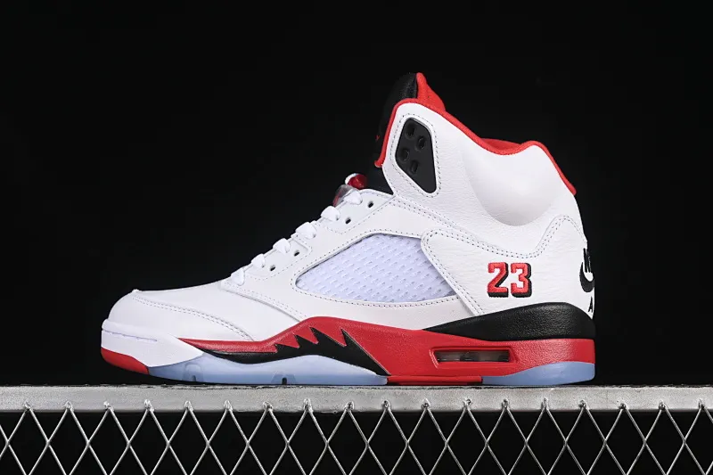 All categories Air Jordan Jordan series basketball shoes Air Jordan 5 OG version Air Jordan 5 Retro "Fire Red Black Tongue" AJ5 Joe 5 Rukawa Maple Flame Red Basketball Shoes HQ7978-101